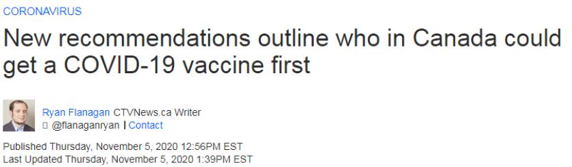 ：加拿大人3月前可接种新冠疫苗