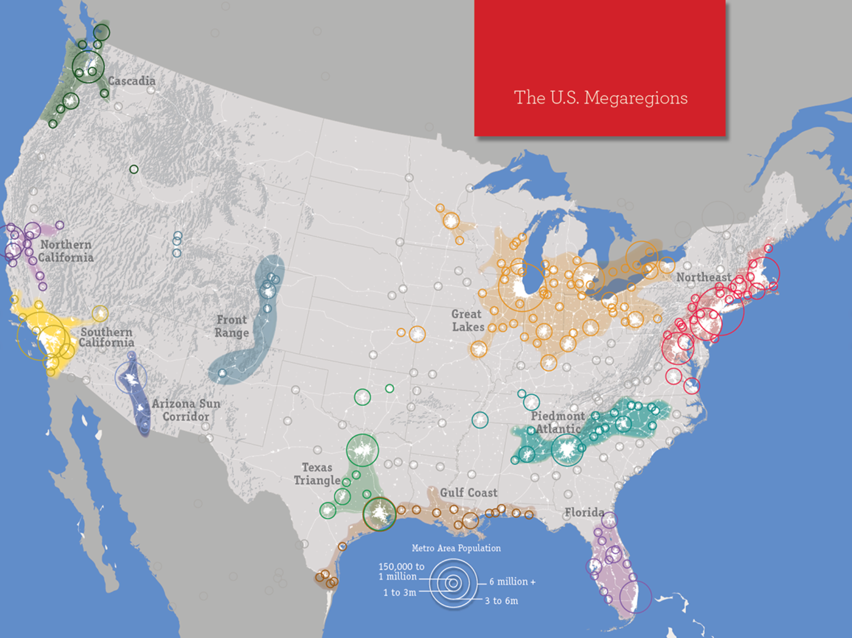 赴美国留学，你应该了解的美国大都市圈(Megaregions)