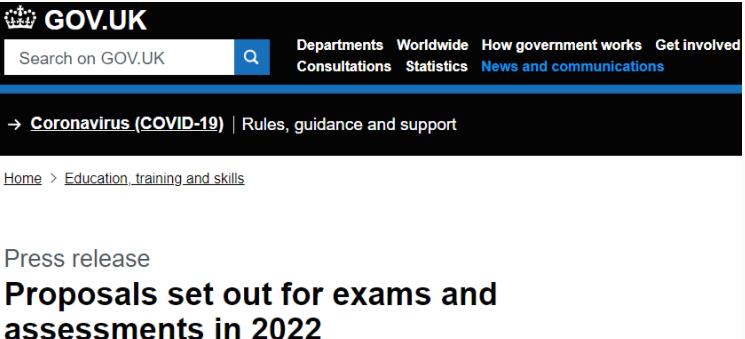英国留学生福利|英政府表示2022年夏季大考正常进行