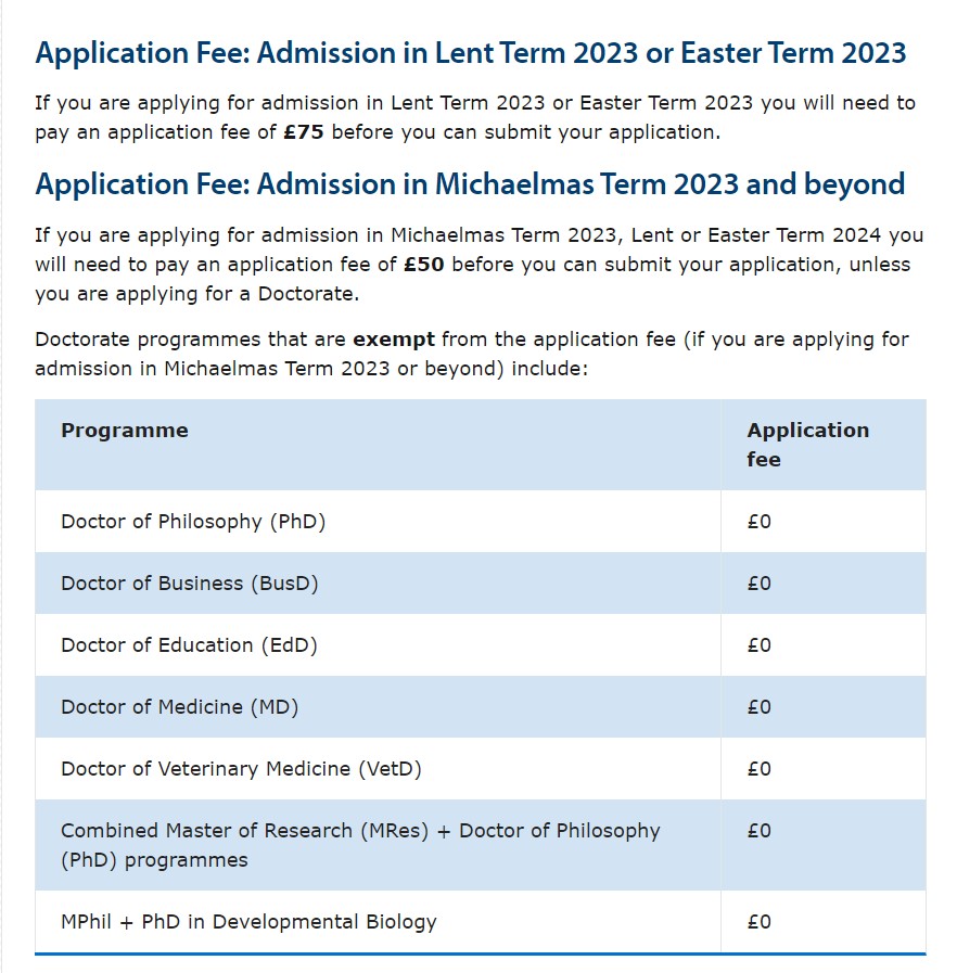 2023年，剑桥大学申请费降价或减免!