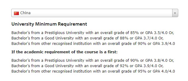 出国留学，剑桥大学申请者成绩标准